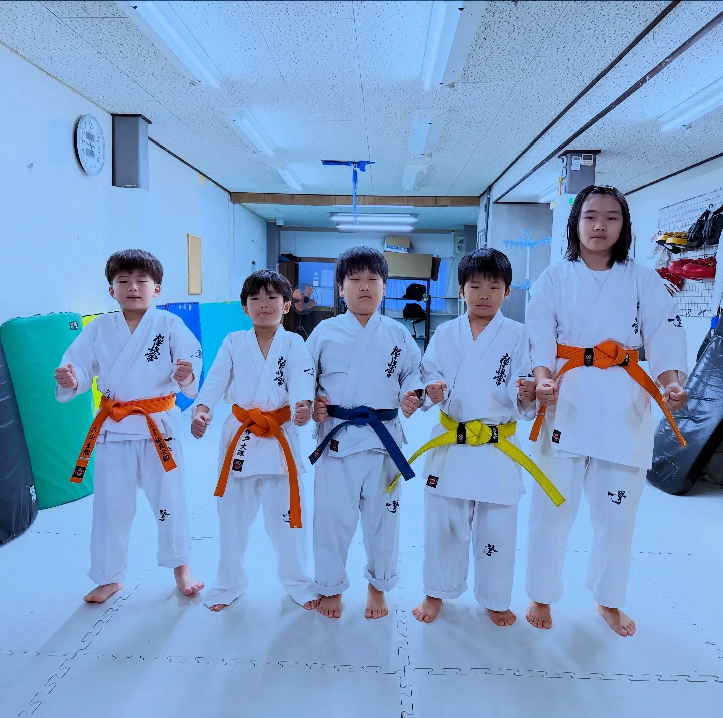 少年部！稽古前からみんなで自主的に稽古してました！