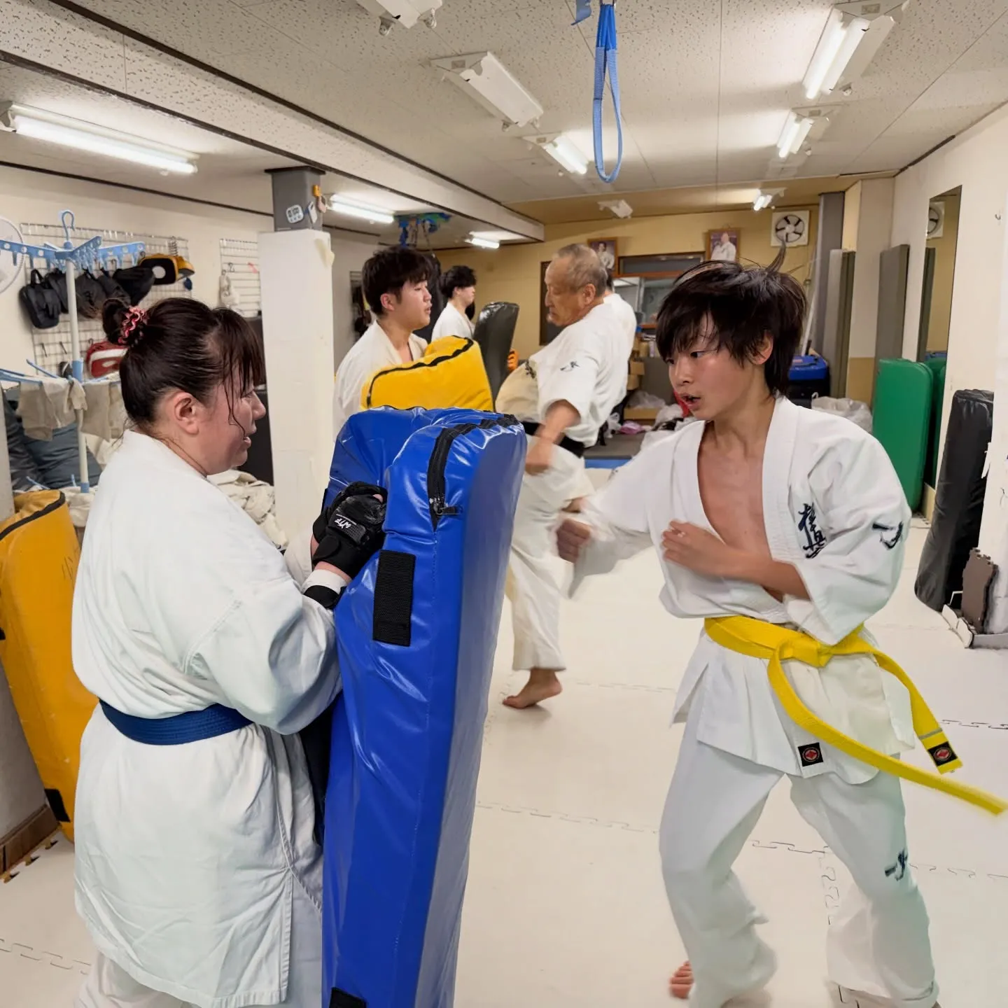 カッパ着て稽古来てました！