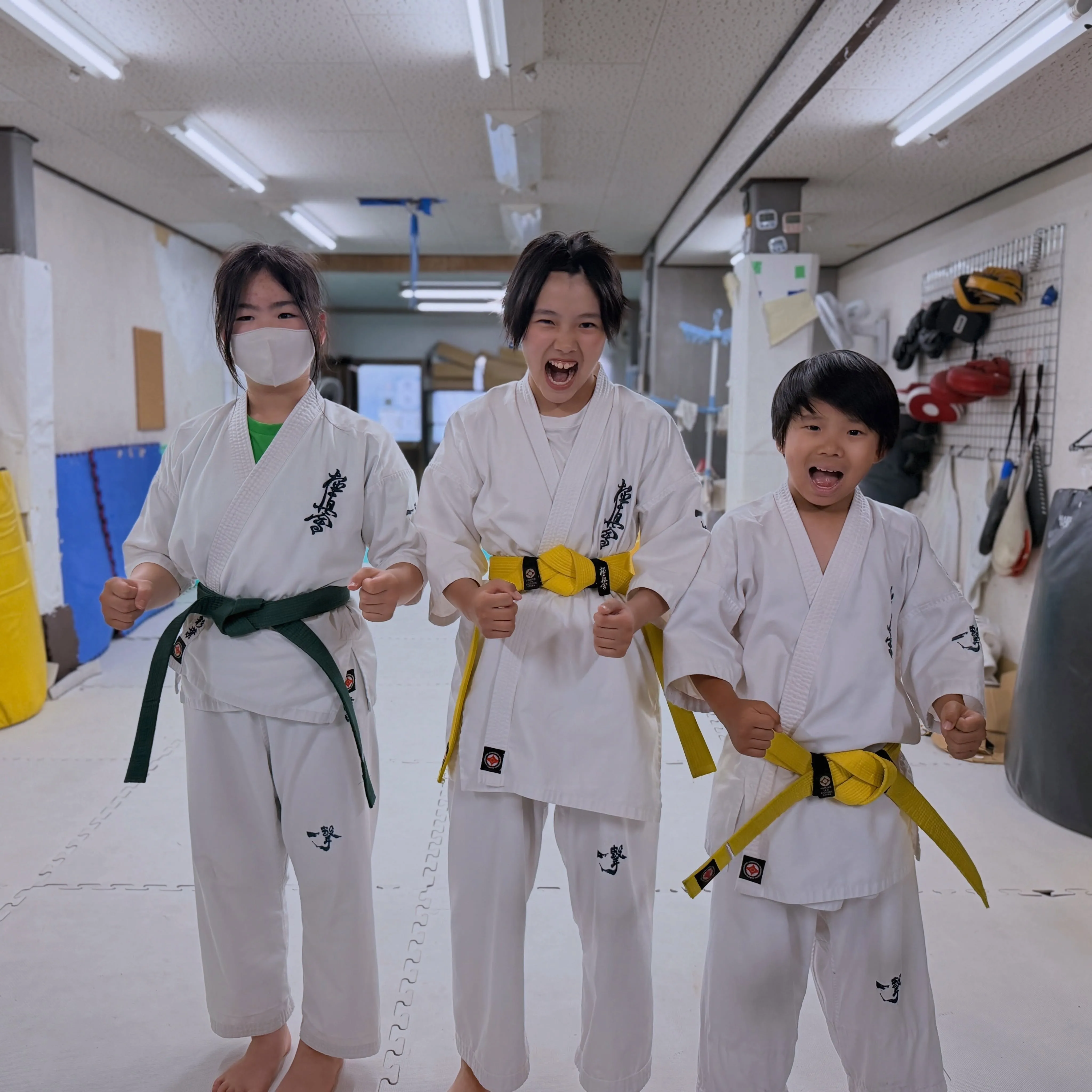稽古前の道場生！
