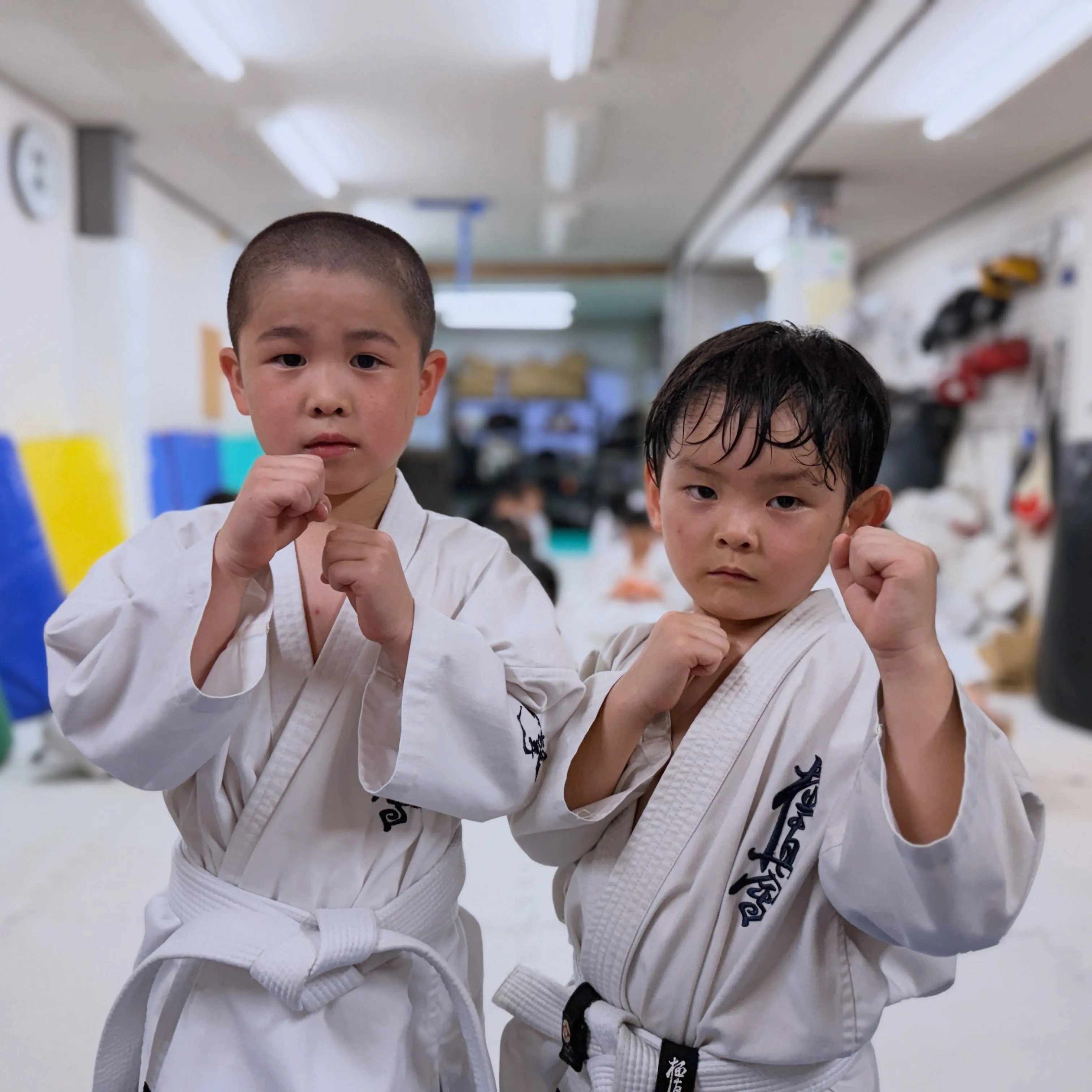 来週試合を控えてる白帯君！